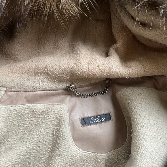 Sissi Fish Tail Leather Parka with Hood - Picture 6 of 10